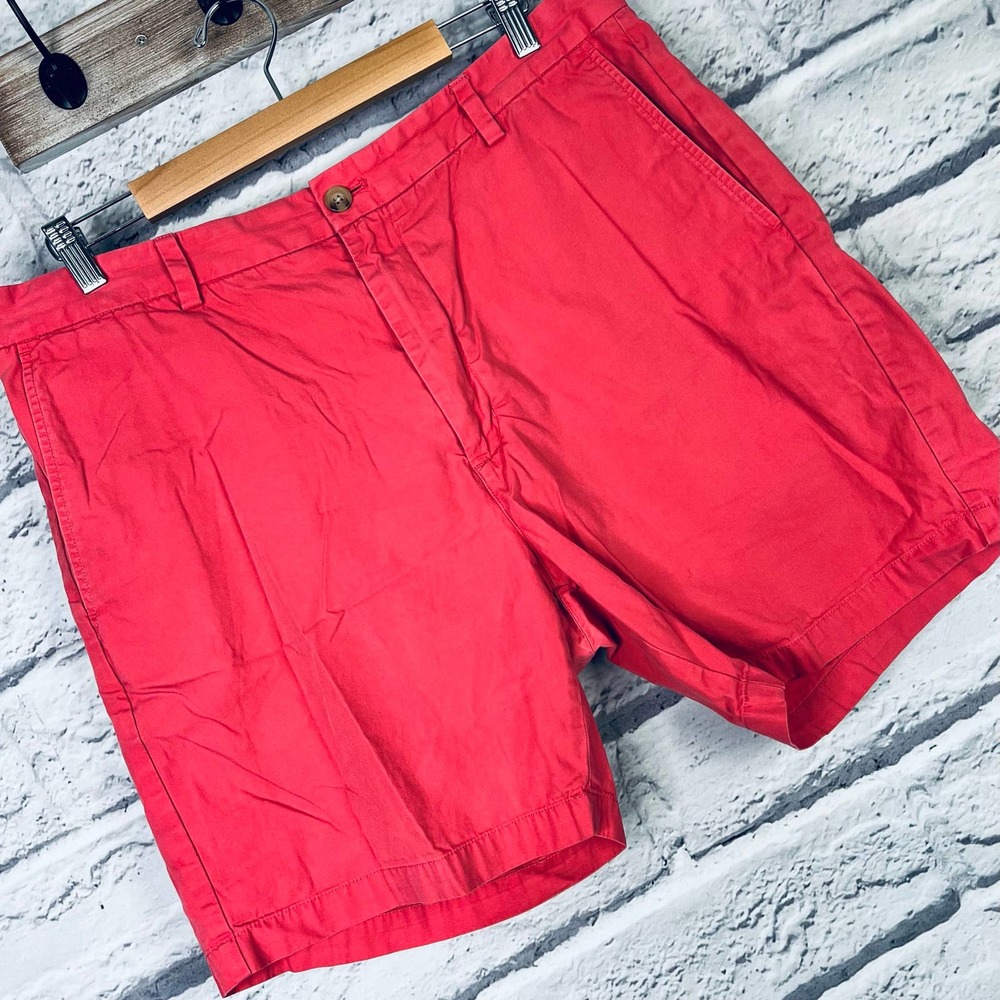 VINEYARD VINES Men's 38 Chino Breaker 7" Pink Coral 100% Cotton Summer Shorts